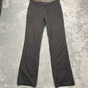 Y2K EDC by Esprit Mens Crow Fit Button Fly Pants Charcoal Pinstripe Cotton 31x34